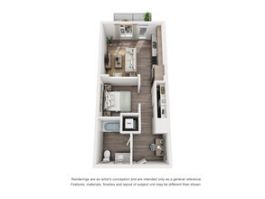 JR 1 Bedroom A3 a 704 floor plan